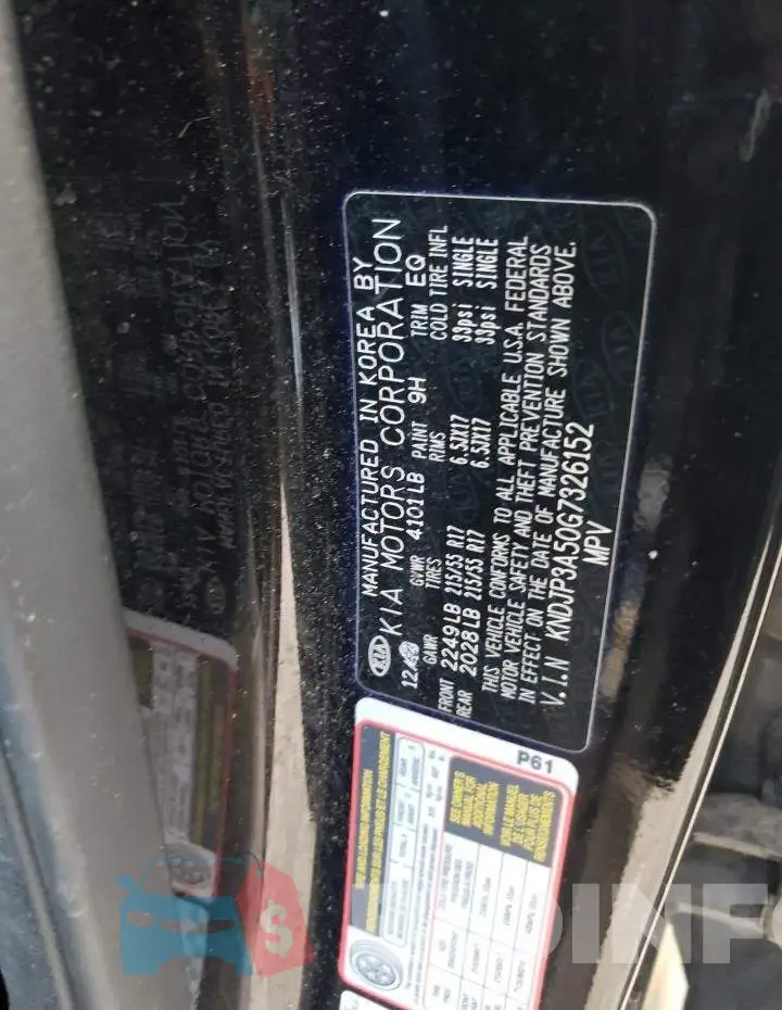 KNDJP3A50G7326152 Photo# 14