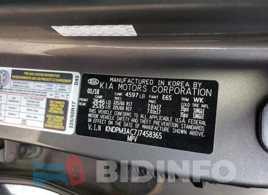 KNDPM3AC7J7458365 Photo# 10
