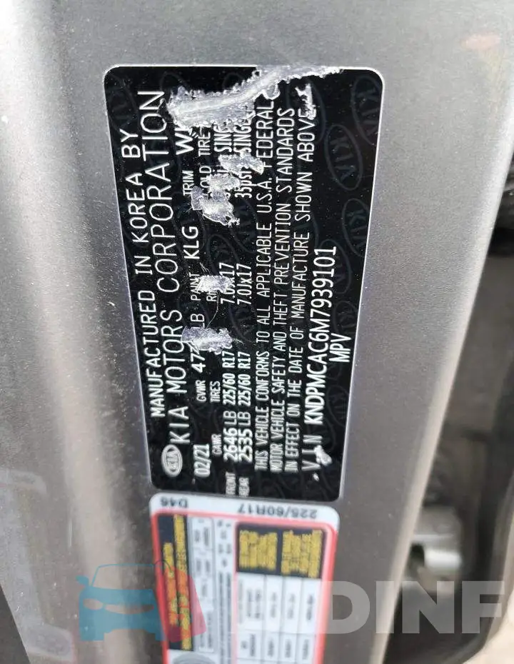 KNDPMCAC6M7939101 Photo# 12