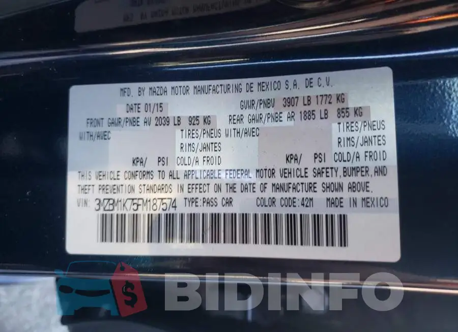 3MZBM1K75FM187574 Photo# 12