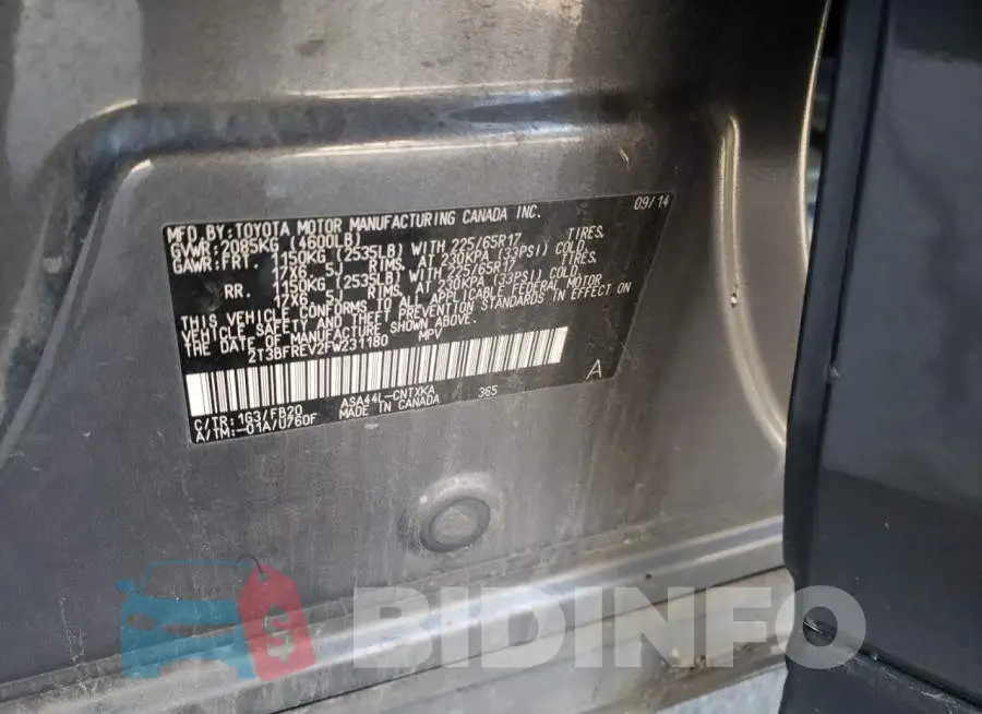 2T3BFREV2FW231180 Photo# 13