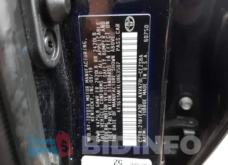 4T1G11AK4LU863507 Photo# 13