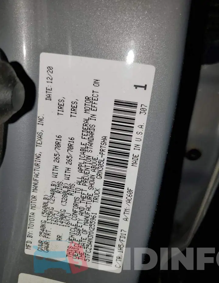 5TFCZ5AN3MX255961 Photo# 12
