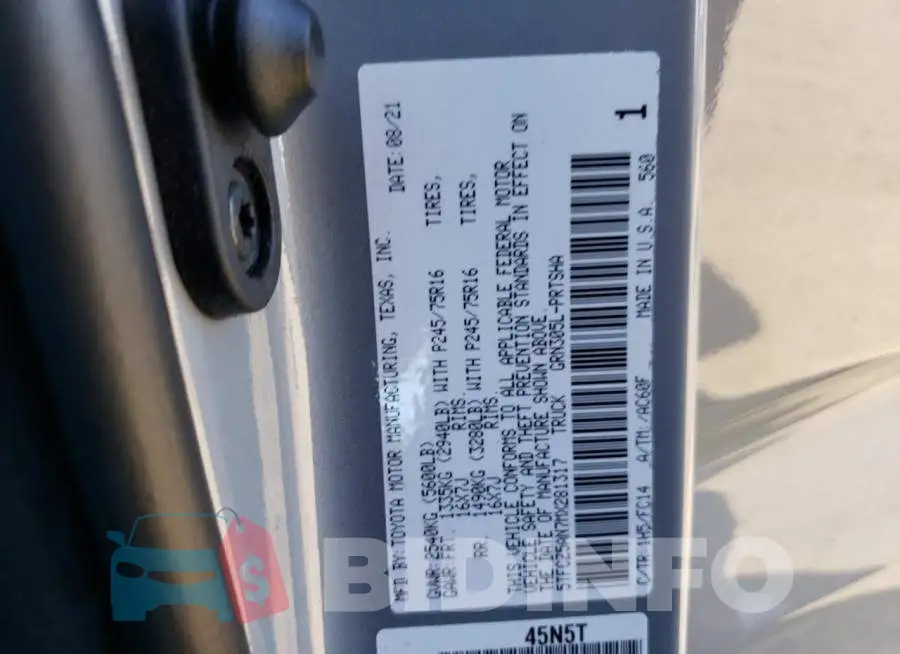 5TFCZ5AN7MX281317 Photo# 13