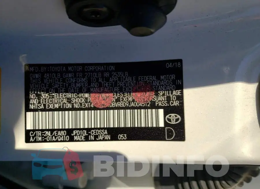 JTDBVRBD9JA004512 Photo# 12
