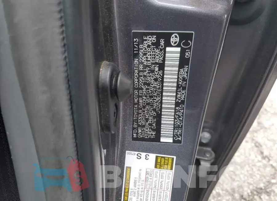 JTDZN3EU1E3319726 Photo# 13