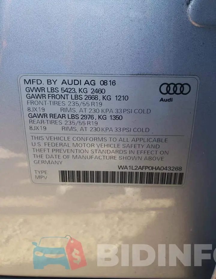 WA1L2AFP0HA043268 Photo# 13