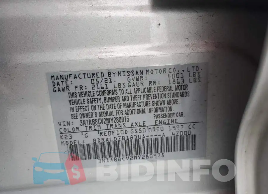 3N1AB8CV2MY280975 Photo# 12