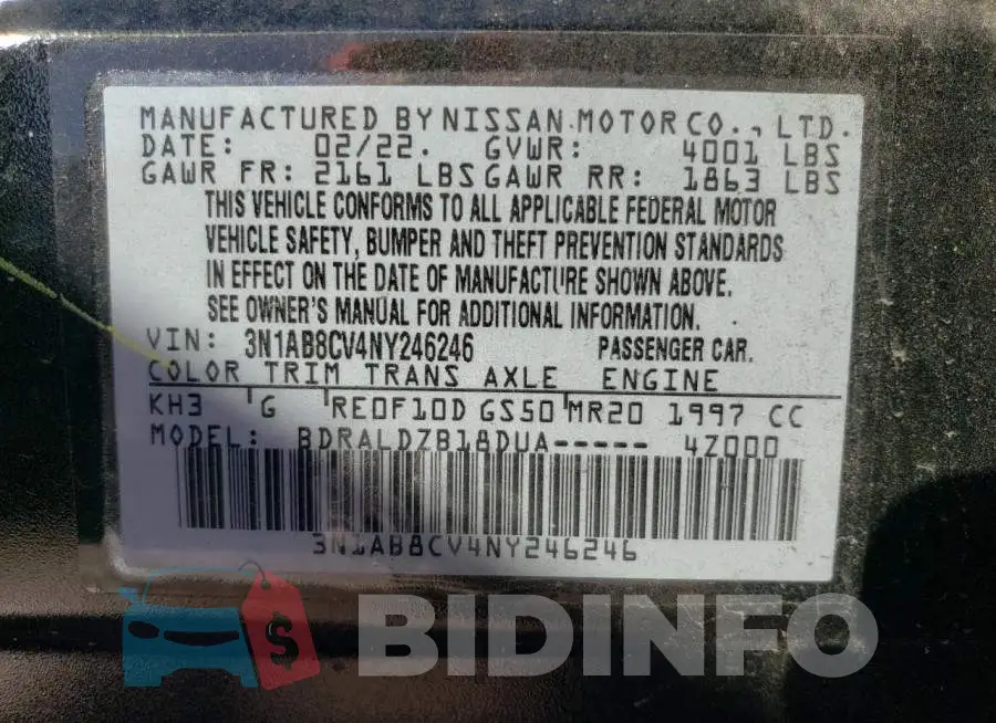 3N1AB8CV4NY246246 Photo# 12