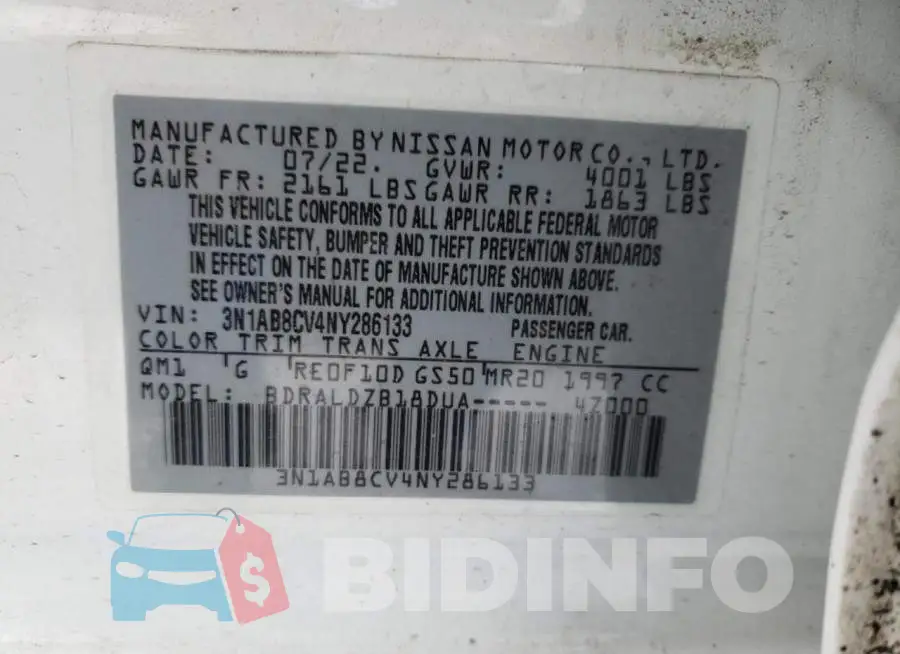 3N1AB8CV4NY286133 Photo# 13