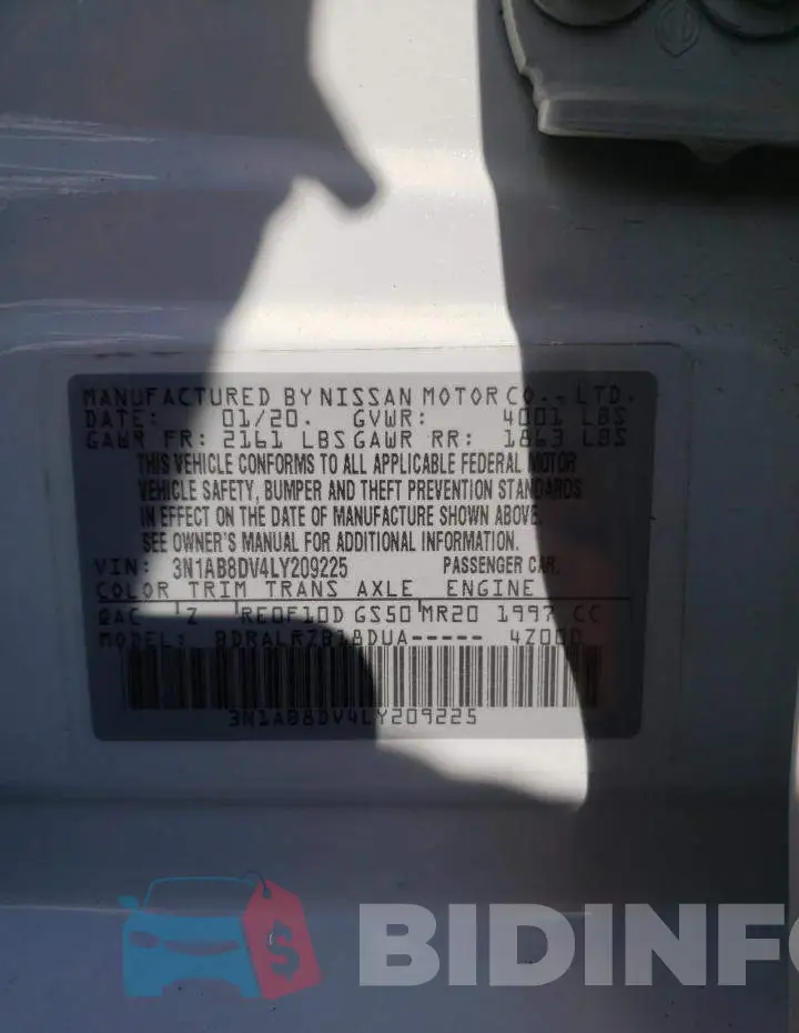3N1AB8DV4LY209225 Photo# 12