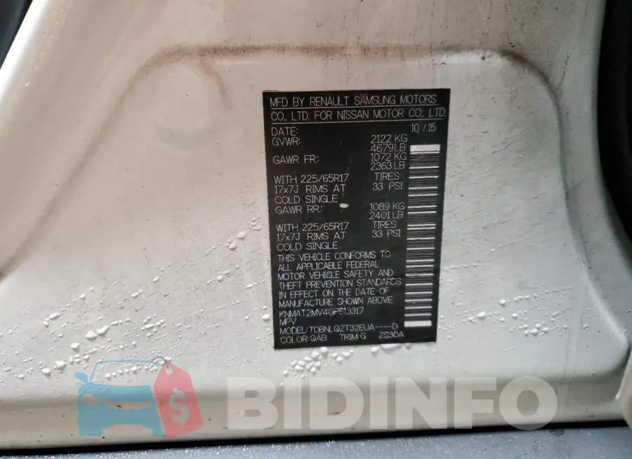 KNMAT2MV4GP613317 Photo# 13