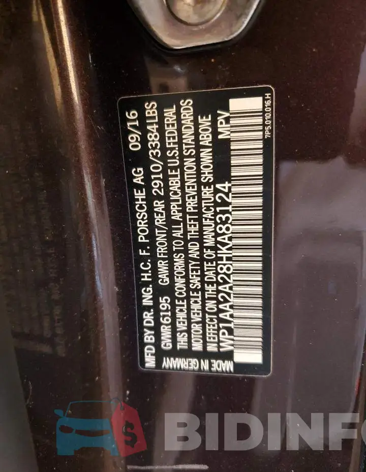 WP1AA2A28HKA83124 Photo# 13