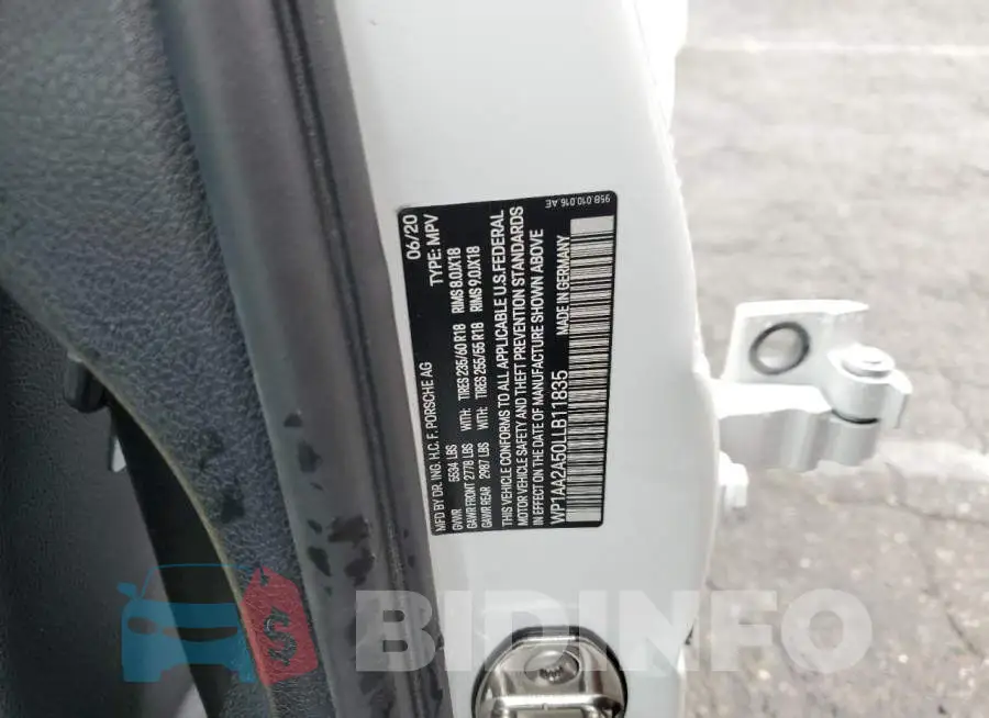 WP1AA2A50LLB11835 Photo# 14