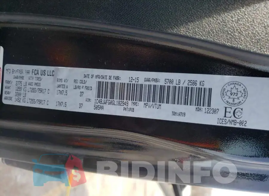 1C4BJWFG0GL182949 Photo# 13