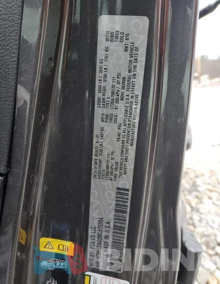 1C6HJTAG0ML575384 Photo# 13