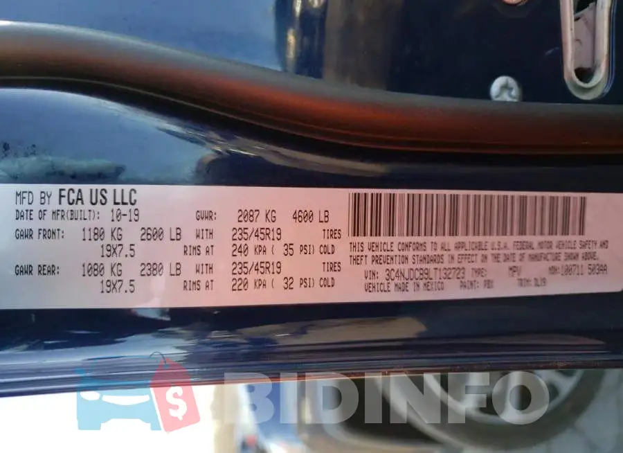 3C4NJDCB9LT132723 Photo# 13