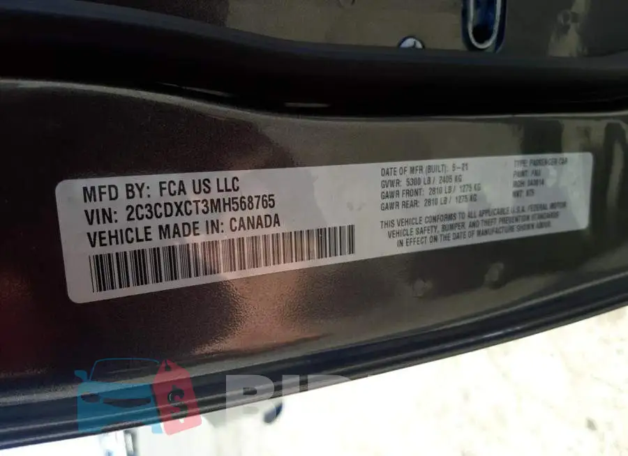 2C3CDXCT3MH568765 Photo# 12