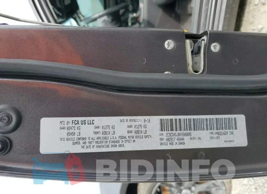 2C3CDXGJ6KH506895 Photo# 13