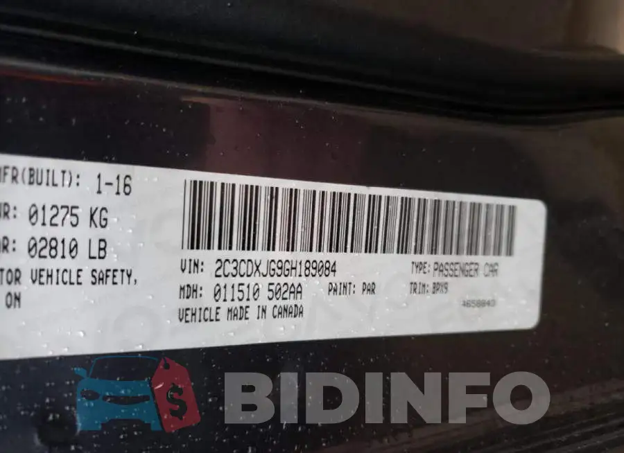 2C3CDXJG9GH189084 Photo# 12
