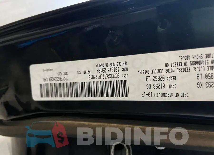 2C3CDXKT7JH170813 Photo# 10