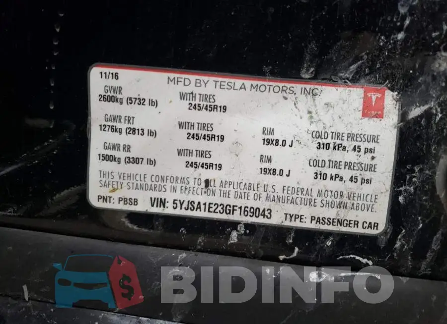 5YJSA1E23GF169043 Photo# 10