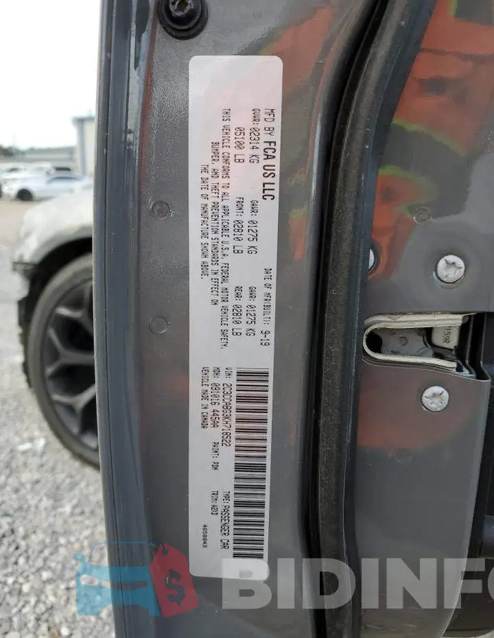 2C3CCABG3KH718522 Photo# 13
