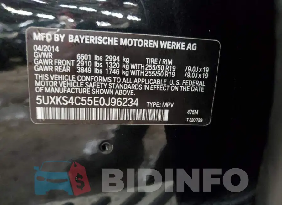 5UXKS4C55E0J96234 Photo# 13