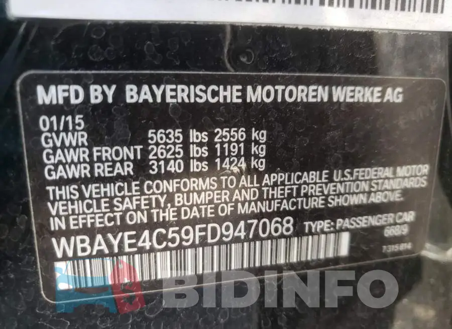 WBAYE4C59FD947068 Photo# 10