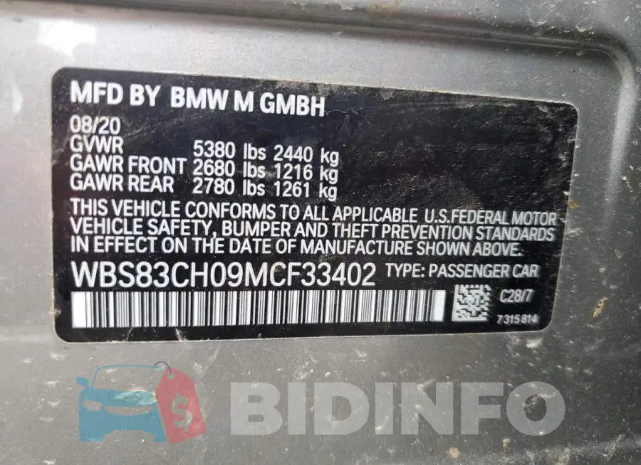 WBS83CH09MCF33402 Photo# 12