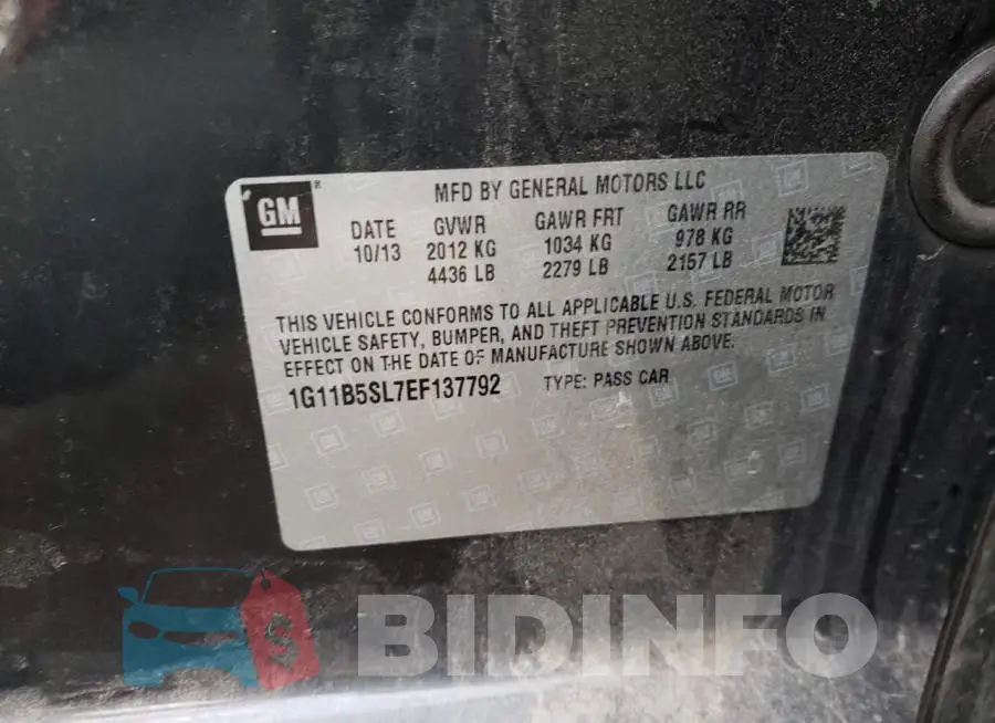 1G11B5SL7EF137792 Photo# 12