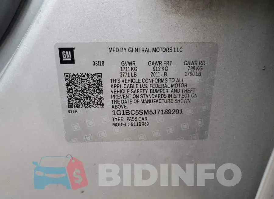 1G1BC5SM5J7189291 Photo# 12