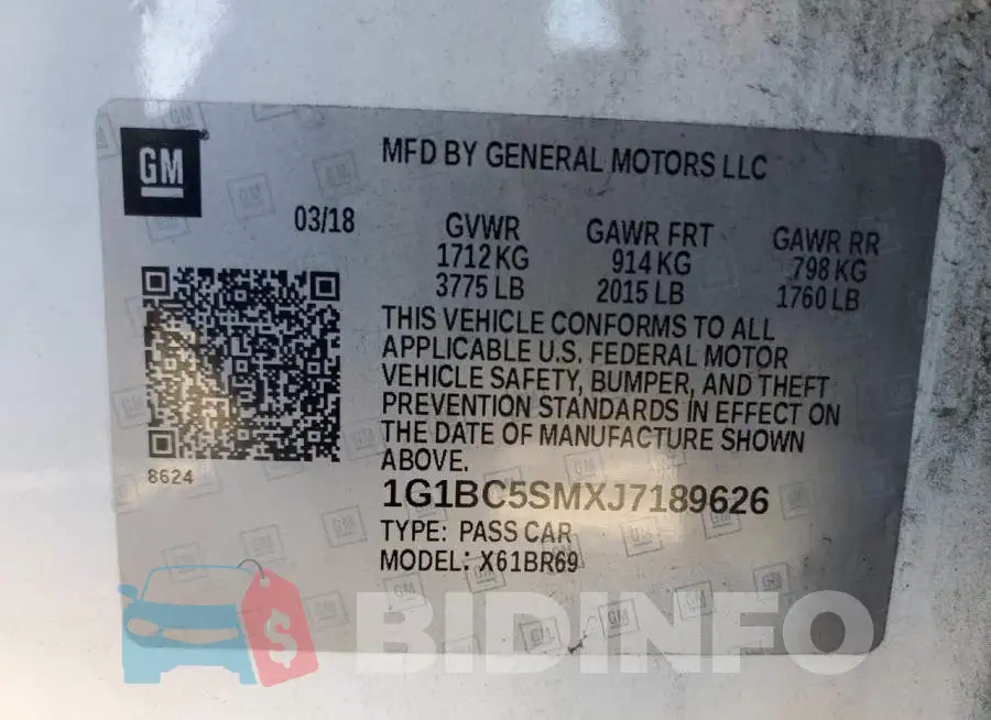 1G1BC5SMXJ7189626 Photo# 12