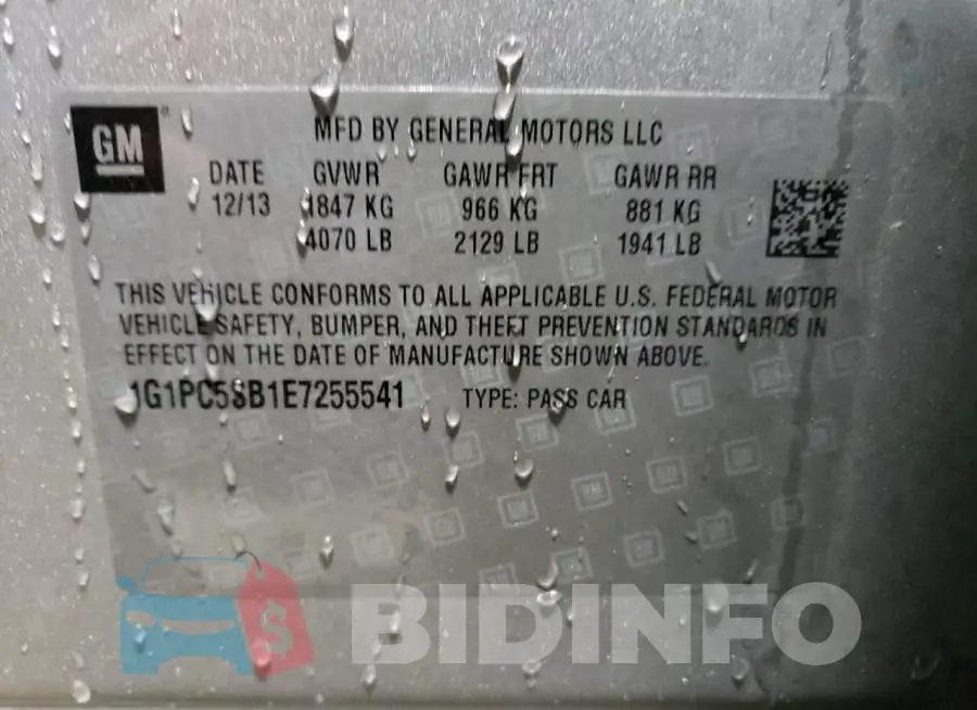 1G1PC5SB1E7255541 Photo# 12