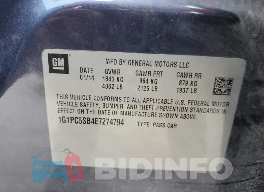 1G1PC5SB4E7274794 Photo# 10