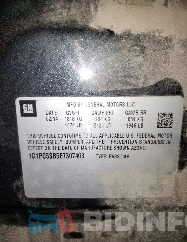 1G1PC5SB5E7307463 Photo# 13