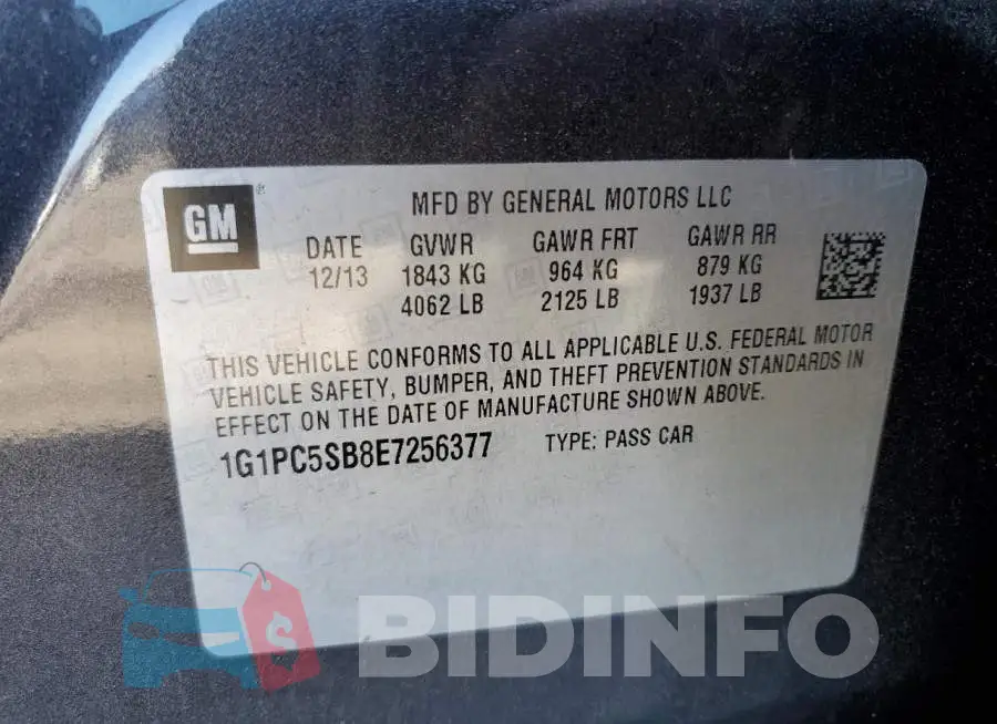 1G1PC5SB8E7256377 Photo# 12