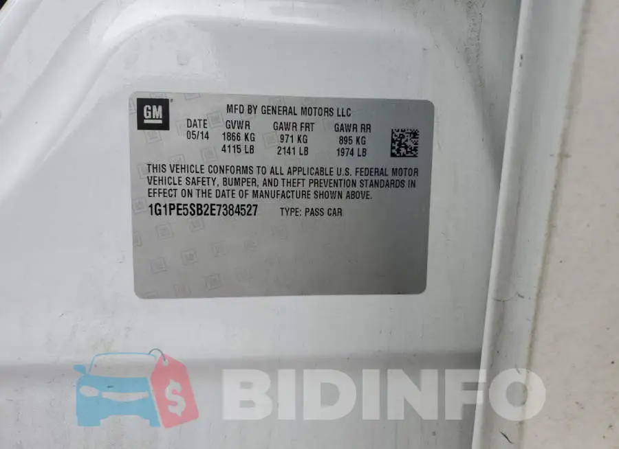 1G1PE5SB2E7384527 Photo# 13