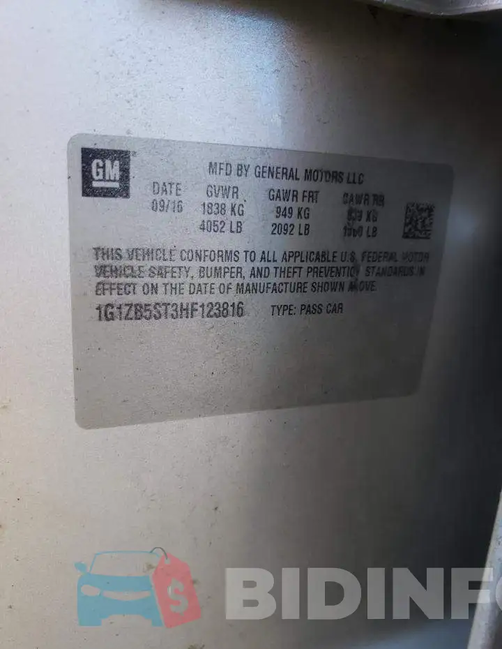 1G1ZB5ST3HF123816 Photo# 10