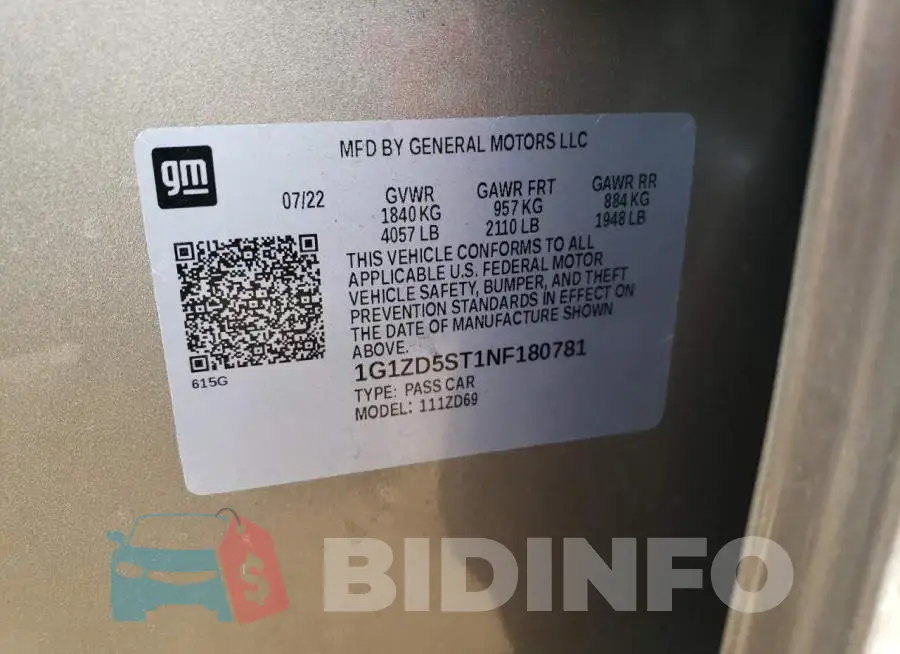 1G1ZD5ST1NF180781 Photo# 12