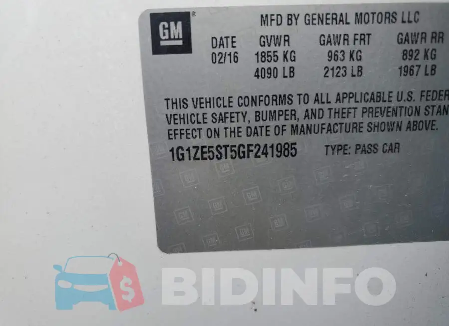1G1ZE5ST5GF241985 Photo# 10