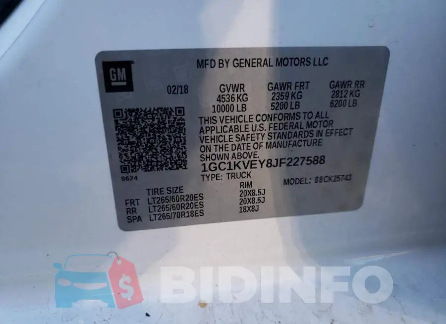 1GC1KVEY8JF227588 Photo# 12
