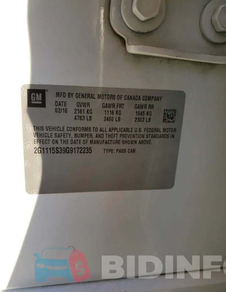 2G1115S39G9172235 Photo# 12