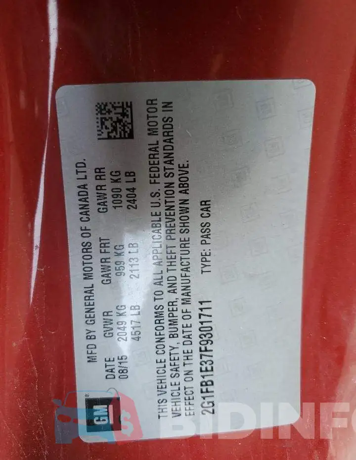 2G1FB1E37F9301711 Photo# 13