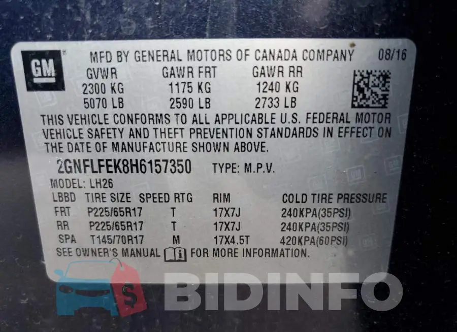 2GNFLFEK8H6157350 Photo# 13