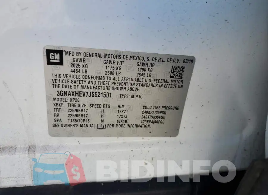 3GNAXHEV7JS621501 Photo# 12