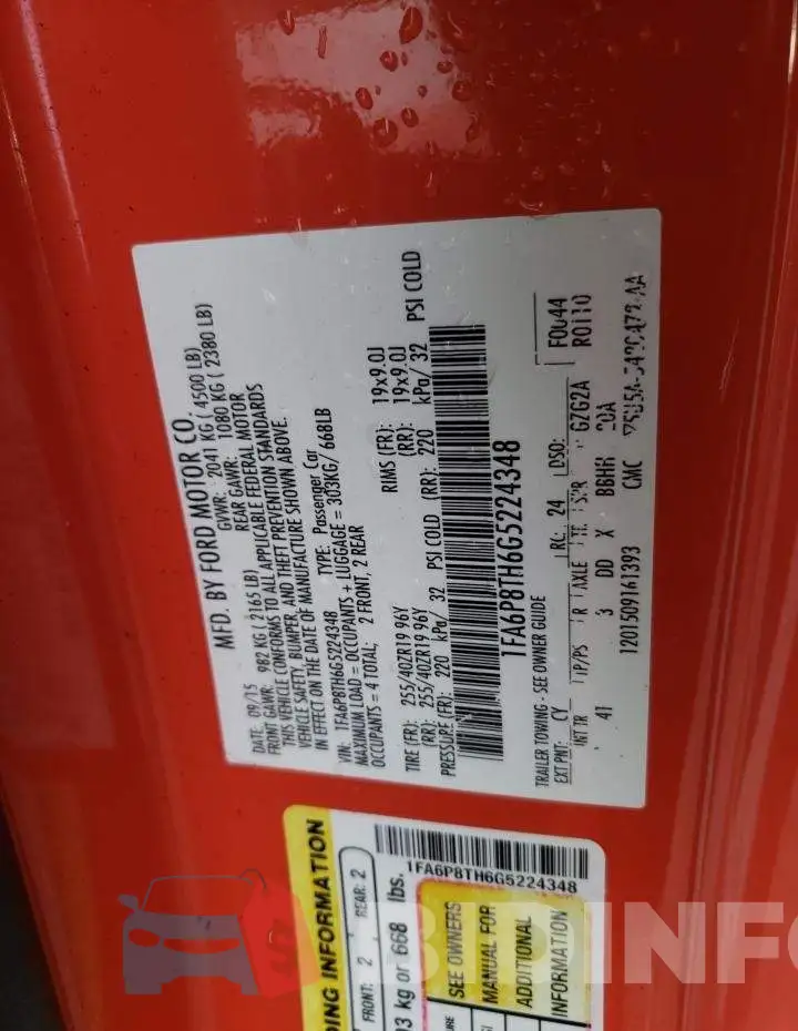 1FA6P8TH6G5224348 Photo# 12