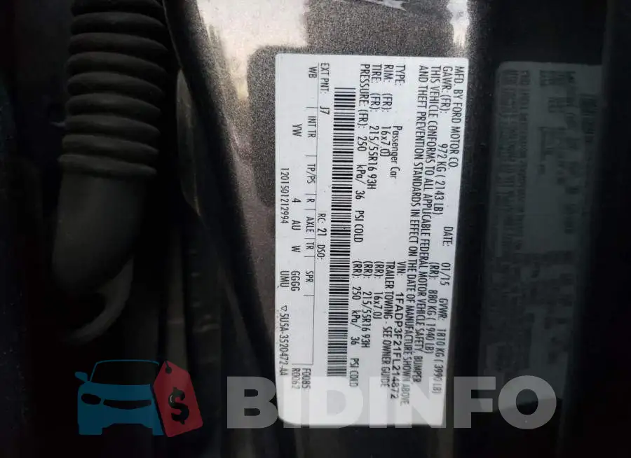 1FADP3F21FL214872 Photo# 12