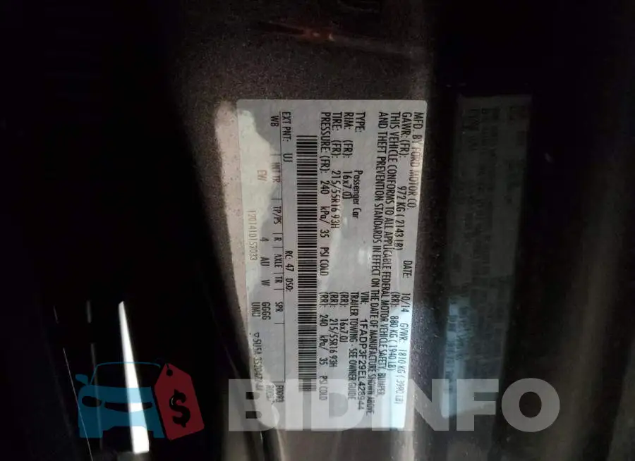 1FADP3F29EL428944 Photo# 12