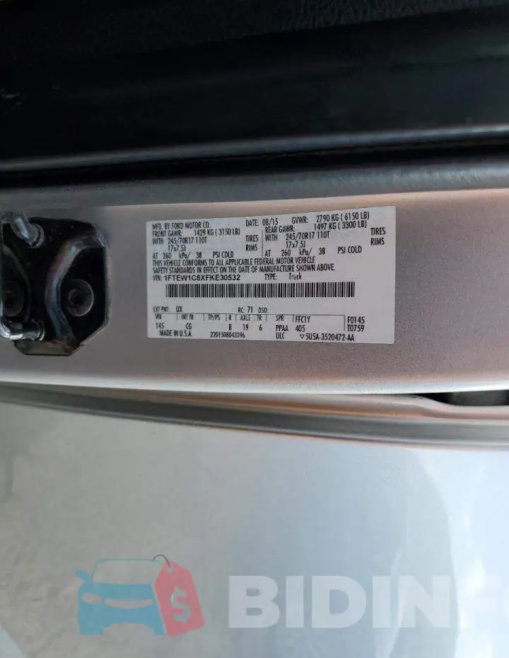 1FTEW1C8XFKE30532 Photo# 12